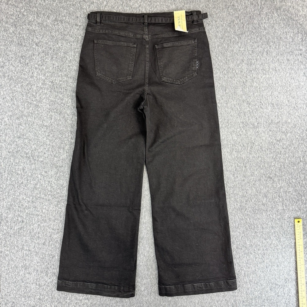 Scotch & Soda Wide Leg Jeans Black Belted Garment Dyed Womens 31 - Picture 3 of 13
